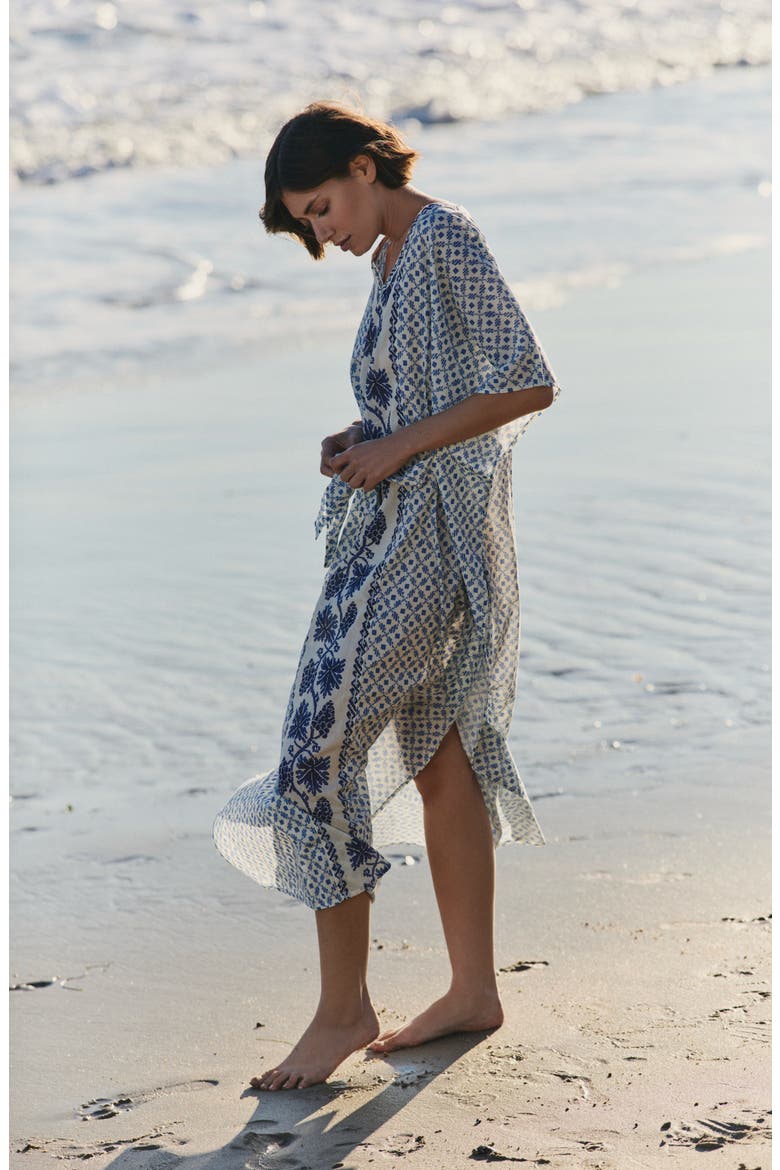Carrie Caftan, Alternate, color, Santorini Dots
