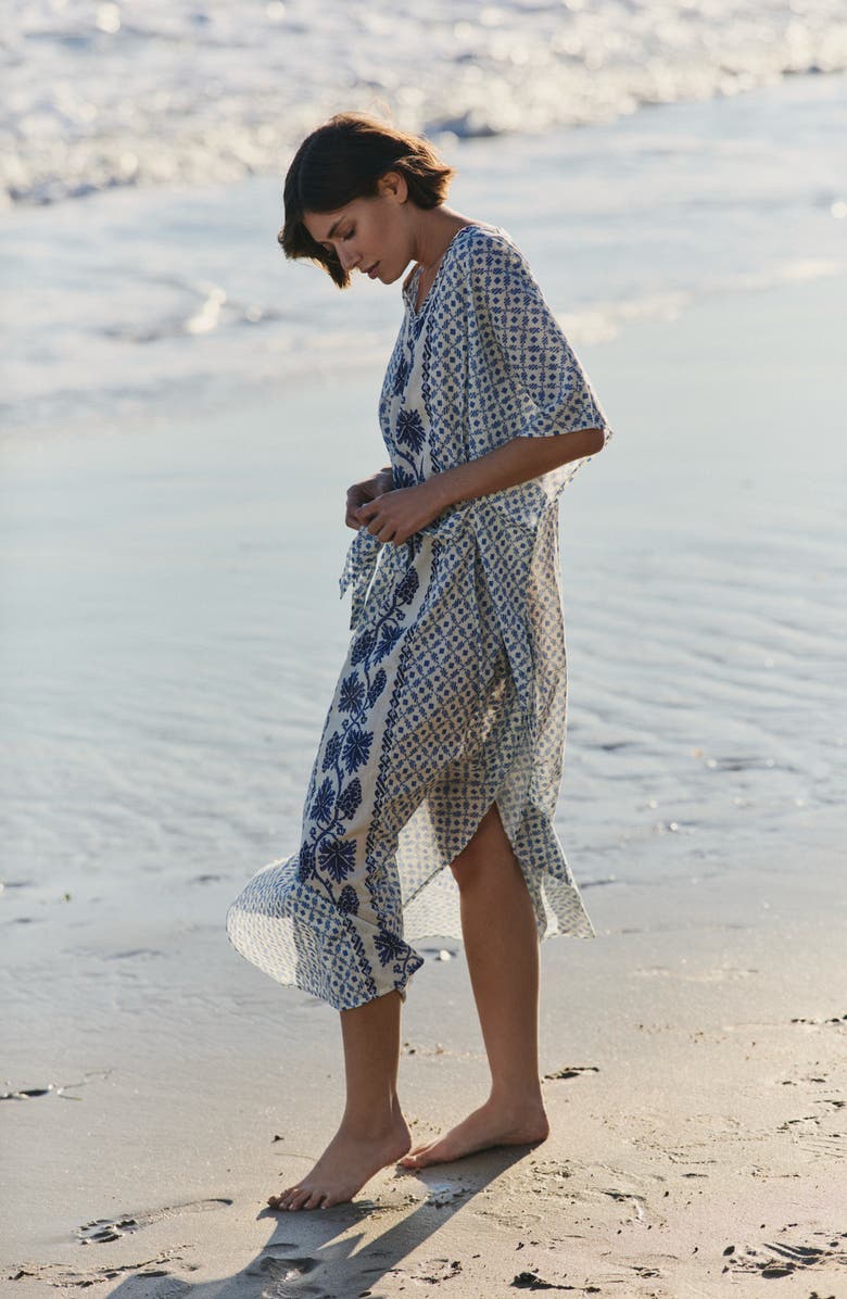Hermoza Carrie Caftan, Alternate, color, Santorini Dots