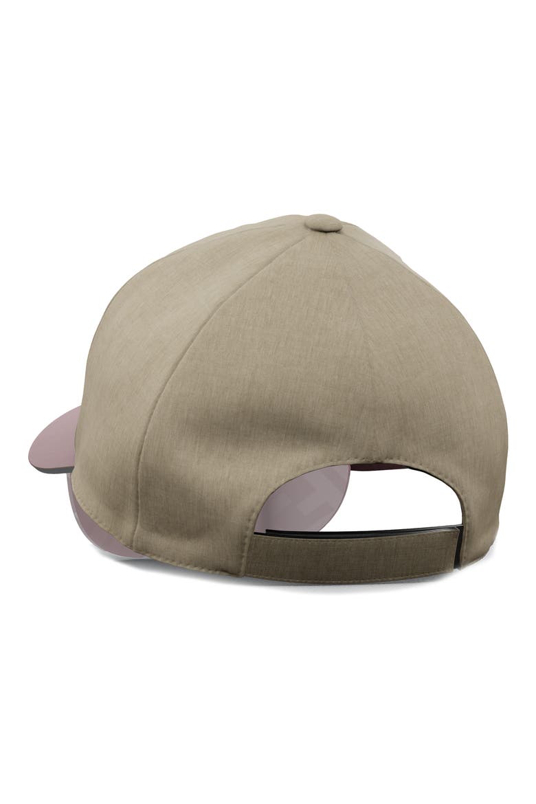 'Fendi Eyecap Baseball Cap with Mask Sunglasses, Alternate, color, BEIGE/ BORDEAUX MIRROR