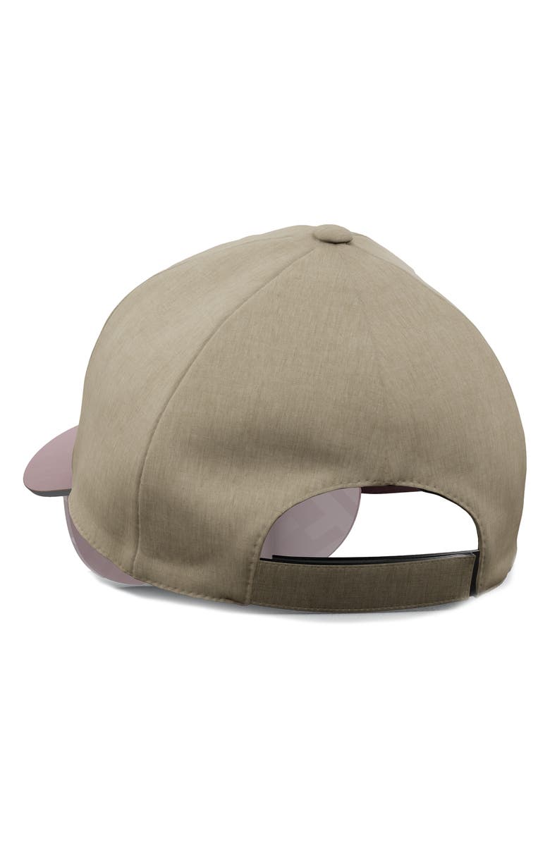 Fendi 'Fendi Eyecap Baseball Cap with Mask Sunglasses, Alternate, color, Beige/ Bordeaux Mirror