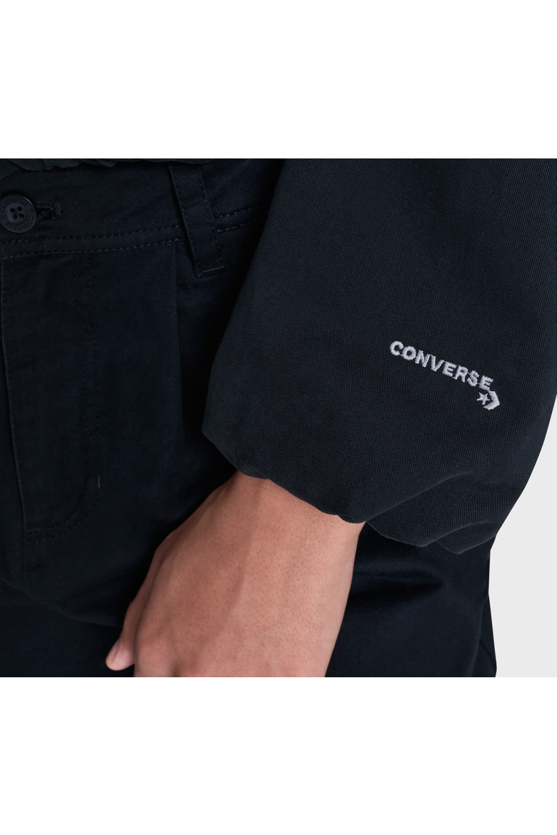 Bubble Sleeve Bomber Jacket, Alternate, color, CONVERSE BLACK