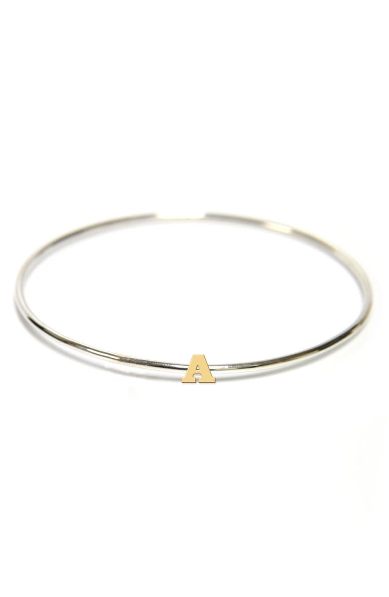 Jane Basch Designs Two-Tone Initial Bangle, Main, color,