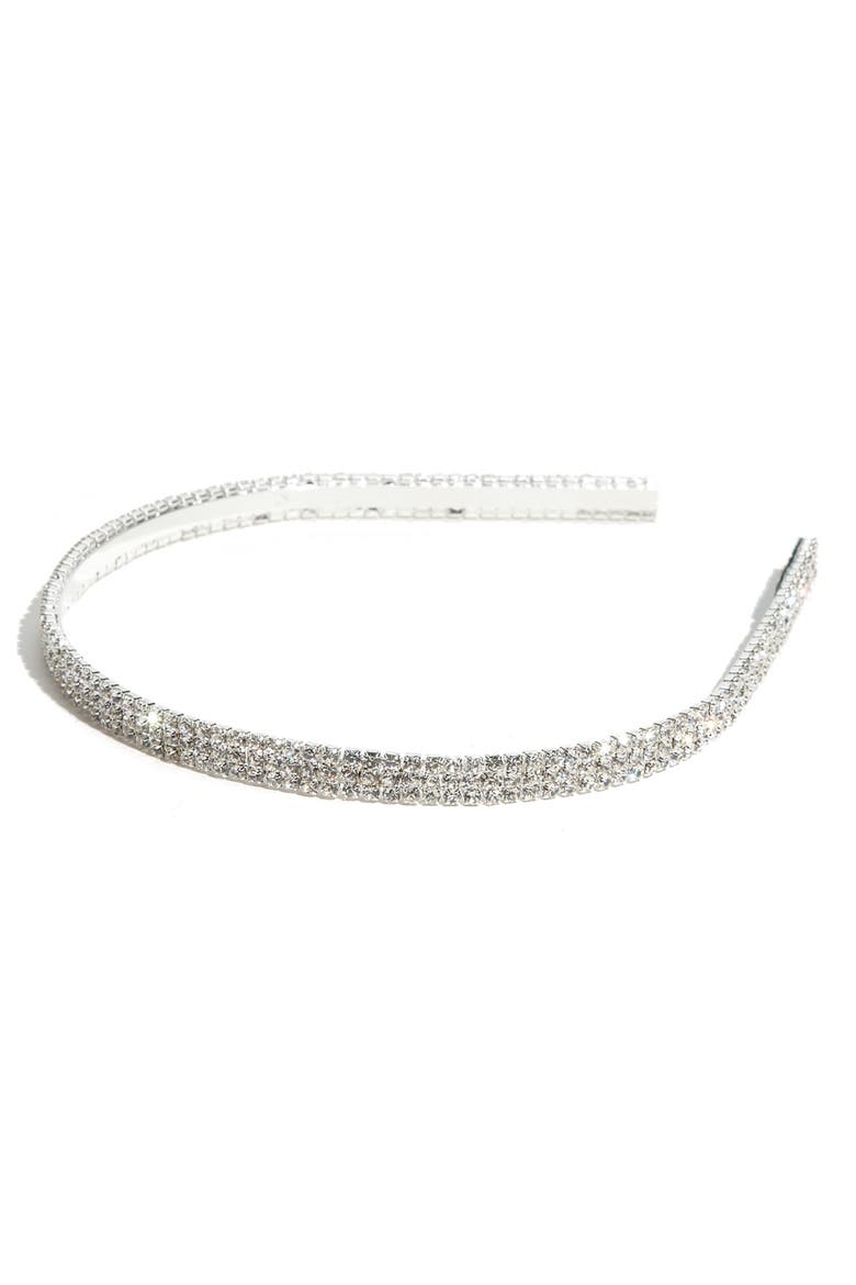 'Solid Rows of Crystal' Headband, Alternate, color, CRYSTAL