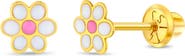 In Season Jewelry 14k Enamel Daisy Earrings