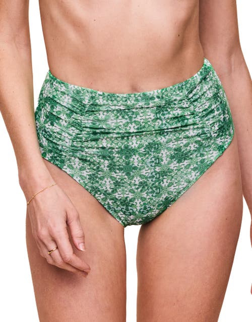 Shop Adore Me Pilar Swimwear High Waist Bikini Bottom In Geo Green