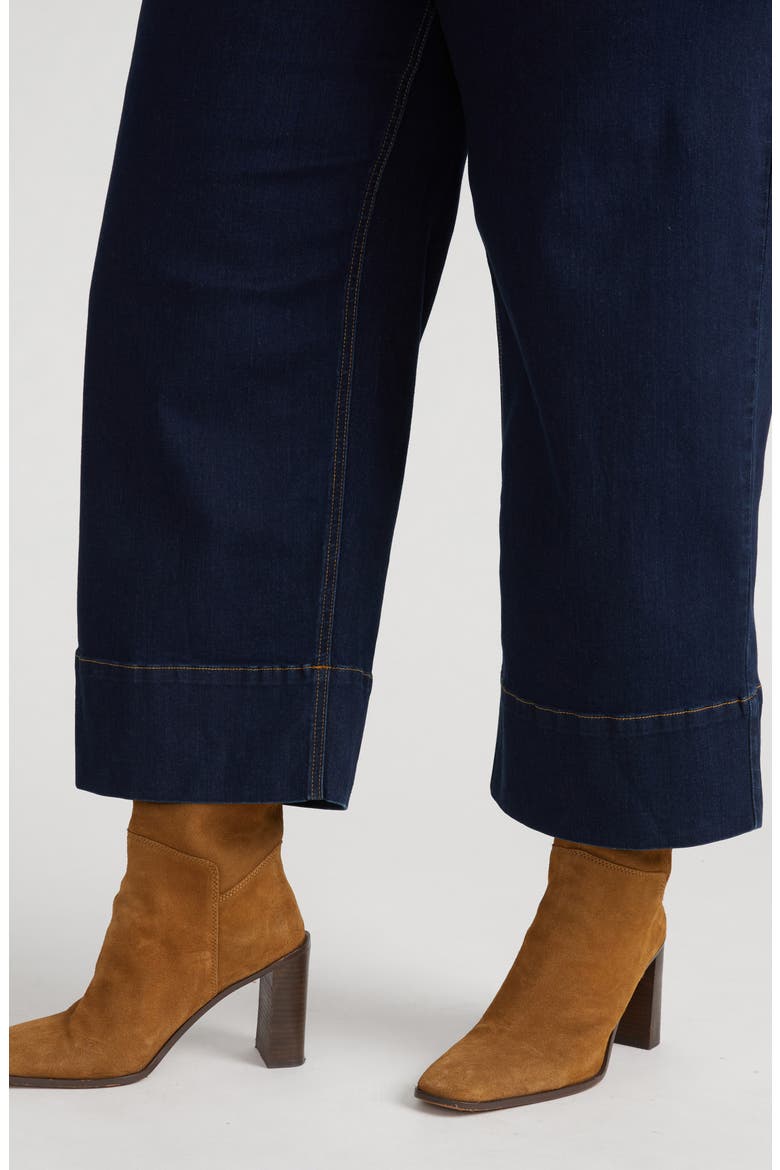 Carol High Waist Crop Jeans, Alternate, color, DARK INDIGO