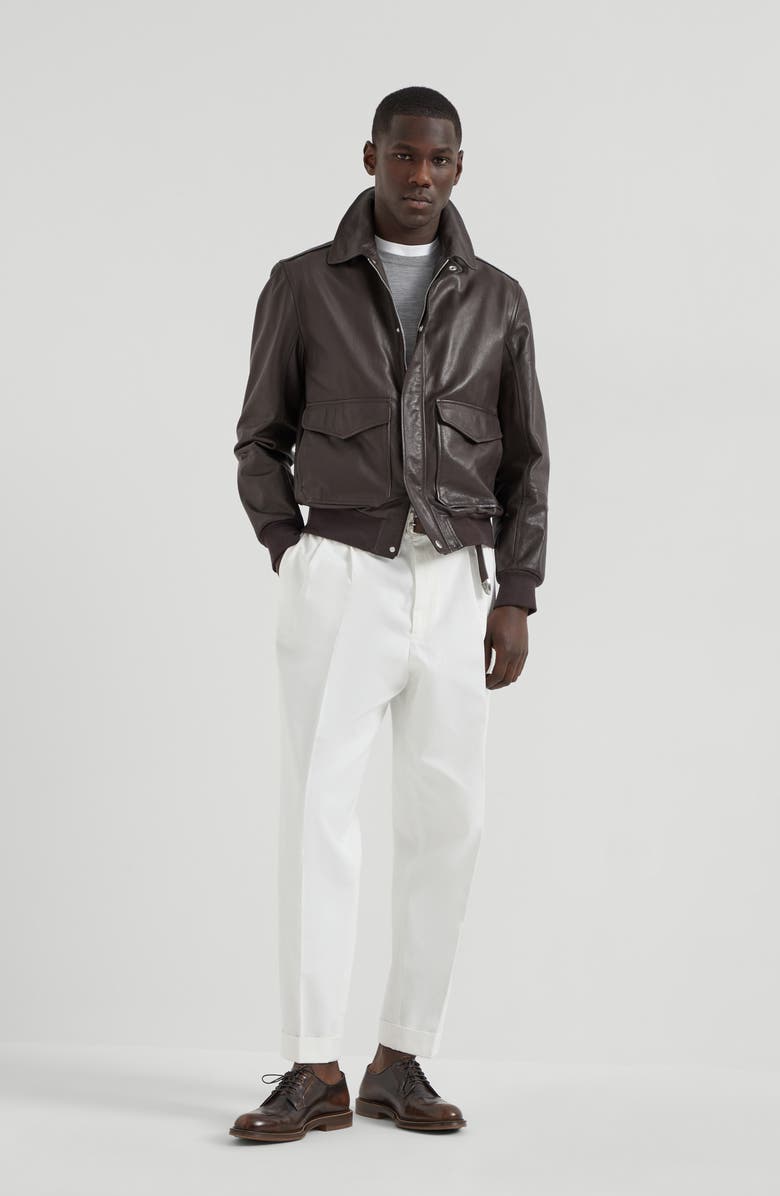 Brunello Cucinelli Gabardine garment dyed trousers, Alternate, color, 