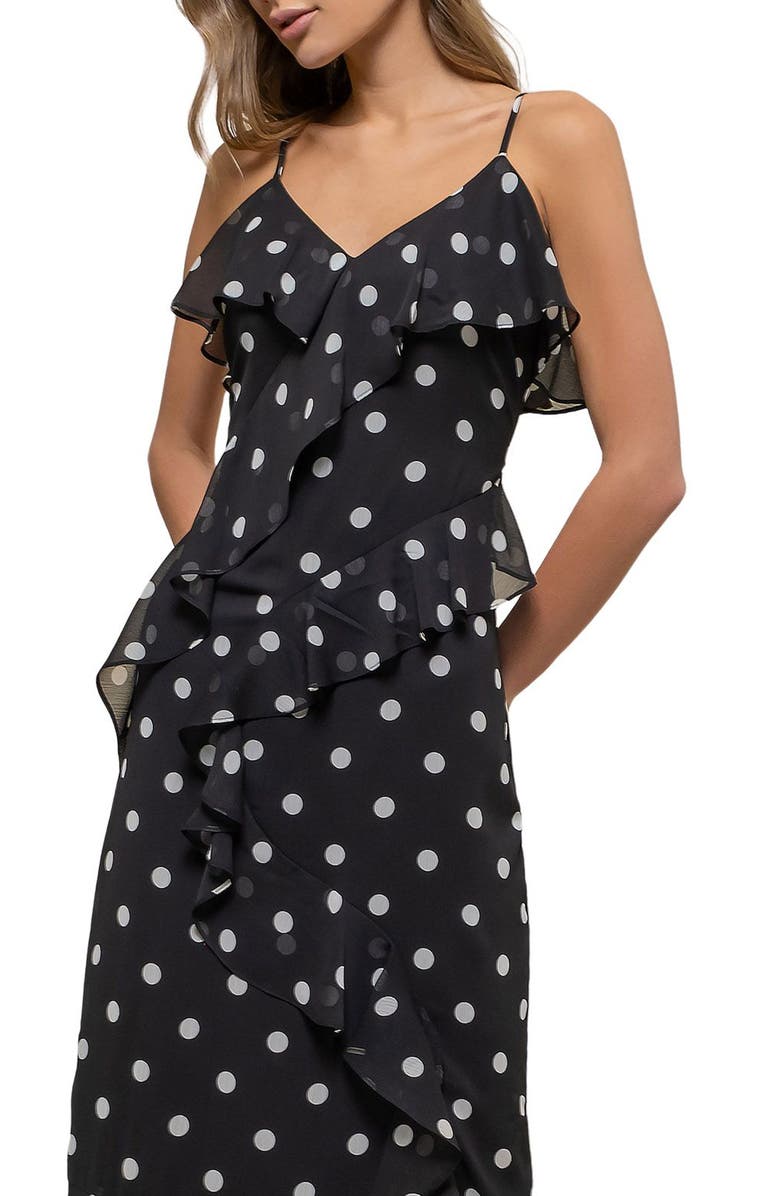 Polka Dot Ruffle Maxi Dress main image 1