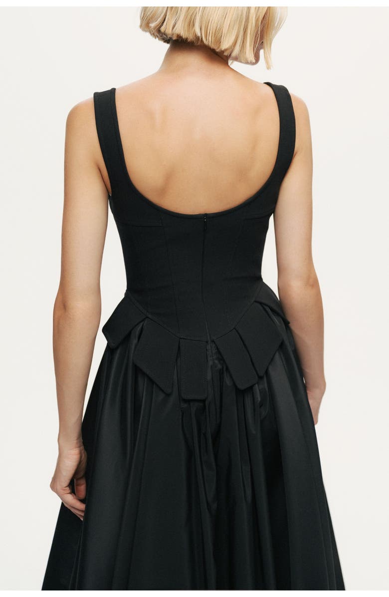 Nocturne Laced Corset Maxi Dress, Alternate, color, Black