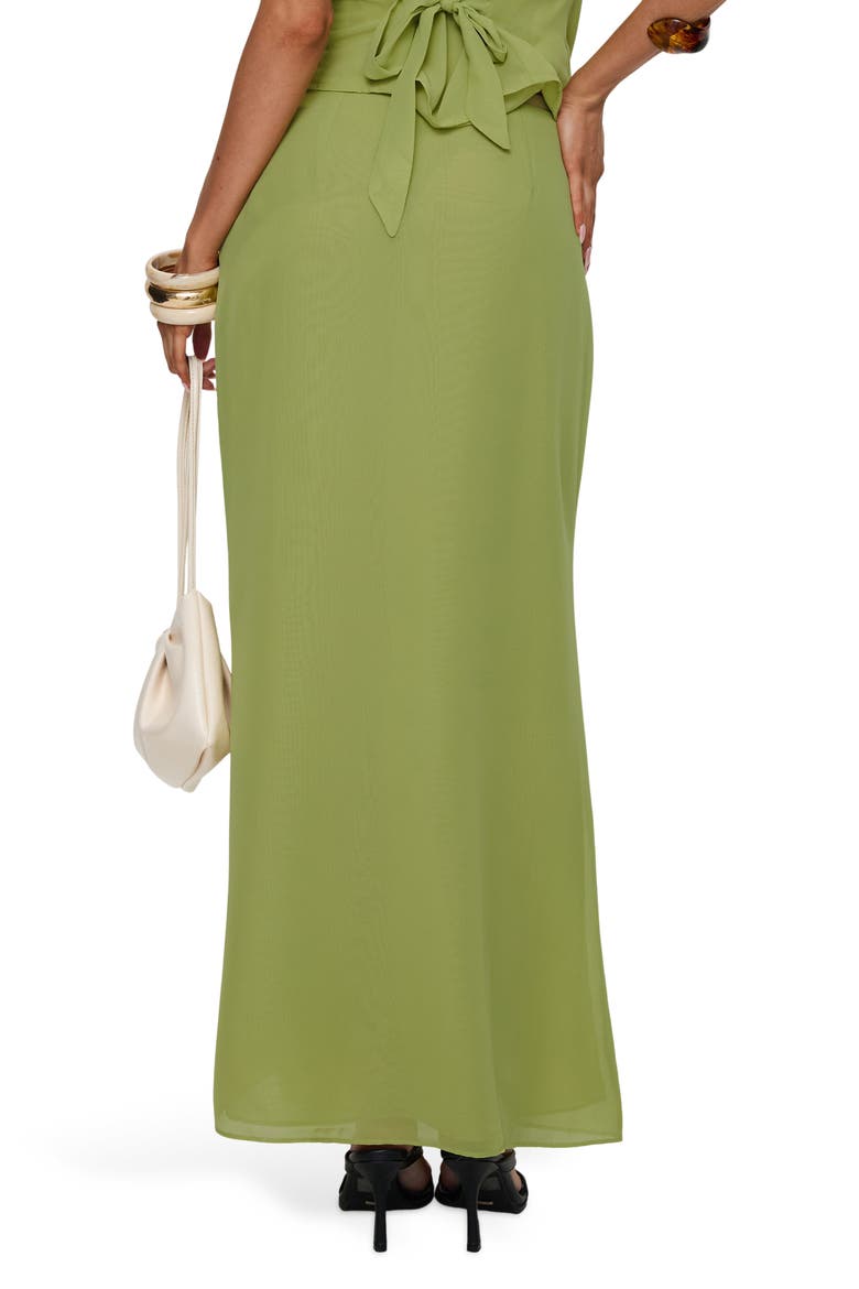 Eleganza Maxi Skirt, Alternate, color, GREEN
