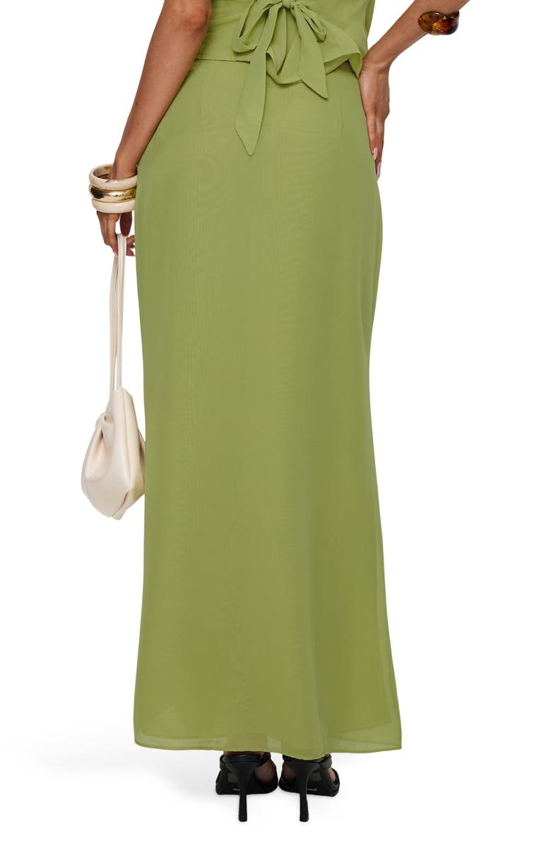 Princess Polly Eleganza Maxi Skirt, Alternate, color, Green