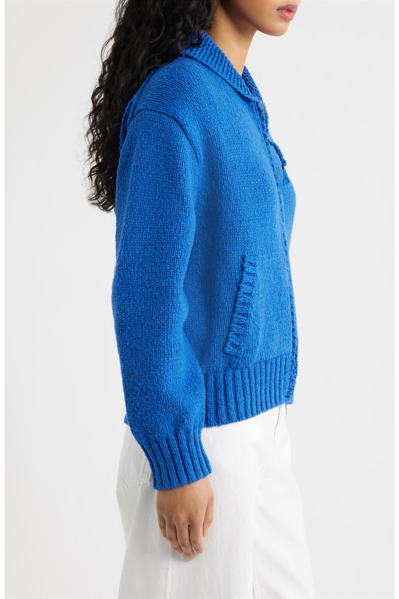 Wave Logo Cotton Zip Cardigan (Women) | Nordstrom