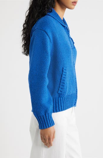 Polo Ralph Lauren Wave Logo Cotton Zip Cardigan | Nordstrom