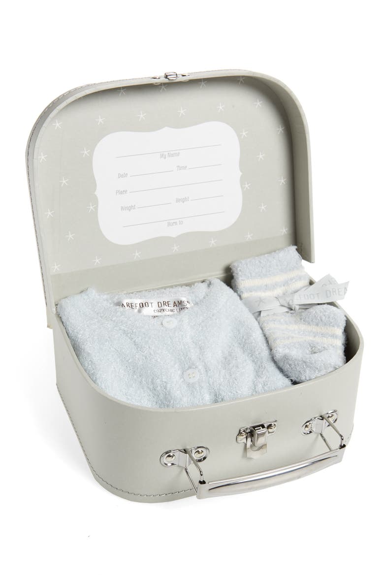 CozyChic® Lite Classic Cardigan, Pants, Socks, Beanie & Suitcase Set, Alternate, color, BLUE