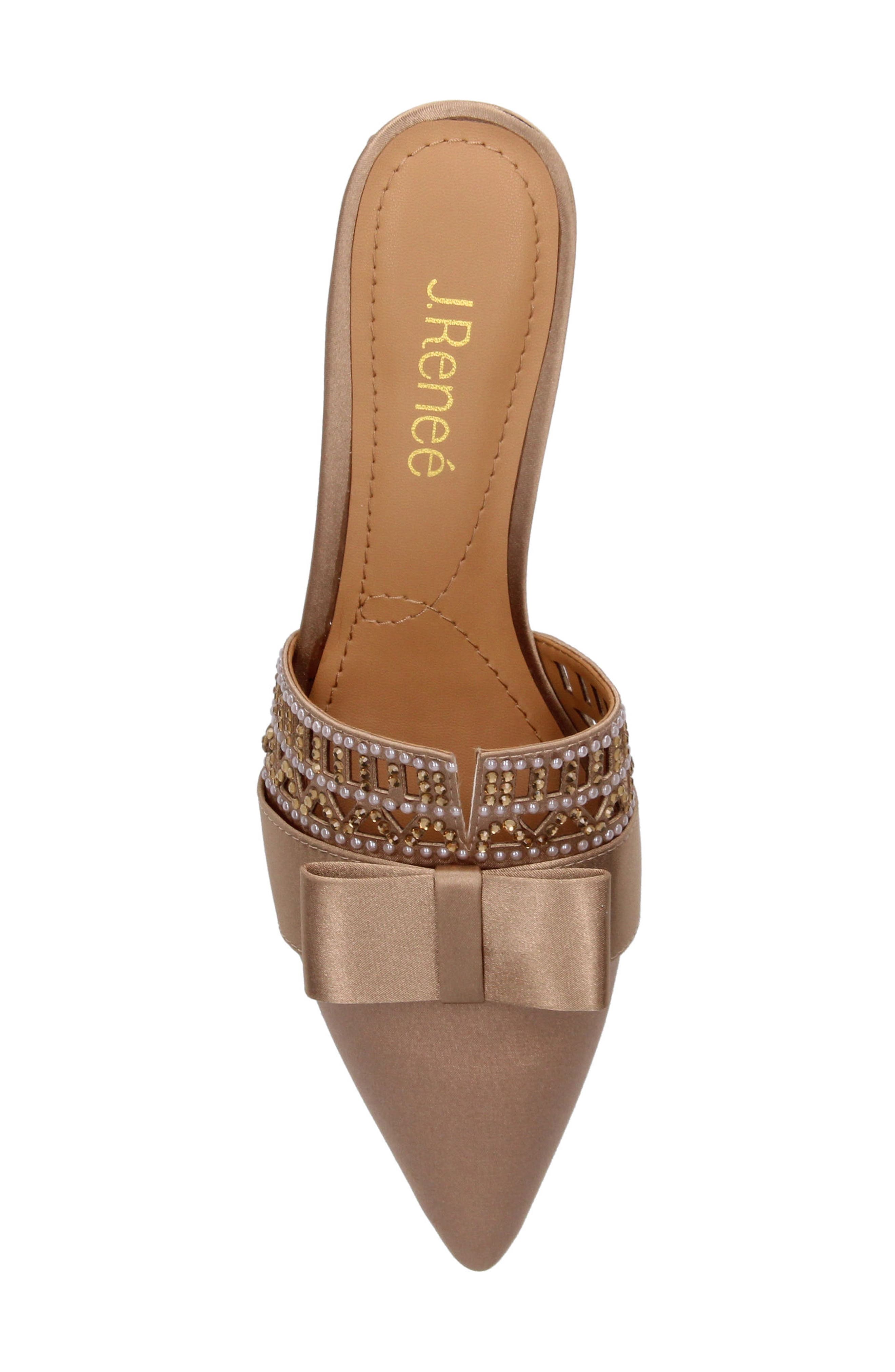 Randa Bow Mule, Alternate, color, BEIGE