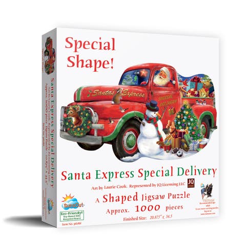 Santa Express Special Delivery 1000 piece Jigsaw Puzzle for Adults Special Shape