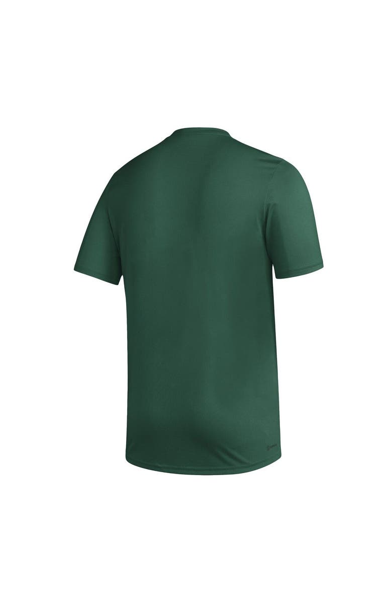 adidas Men's adidas Green Miami Hurricanes Basics Secondary Pre-Game AEROREADY T-Shirt, Alternate, color, 