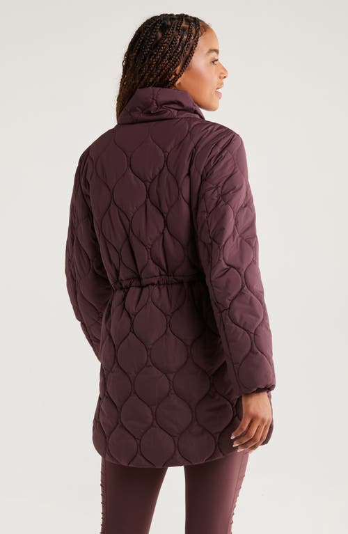 Zella Longline Onion Quilted Bomber Jacket