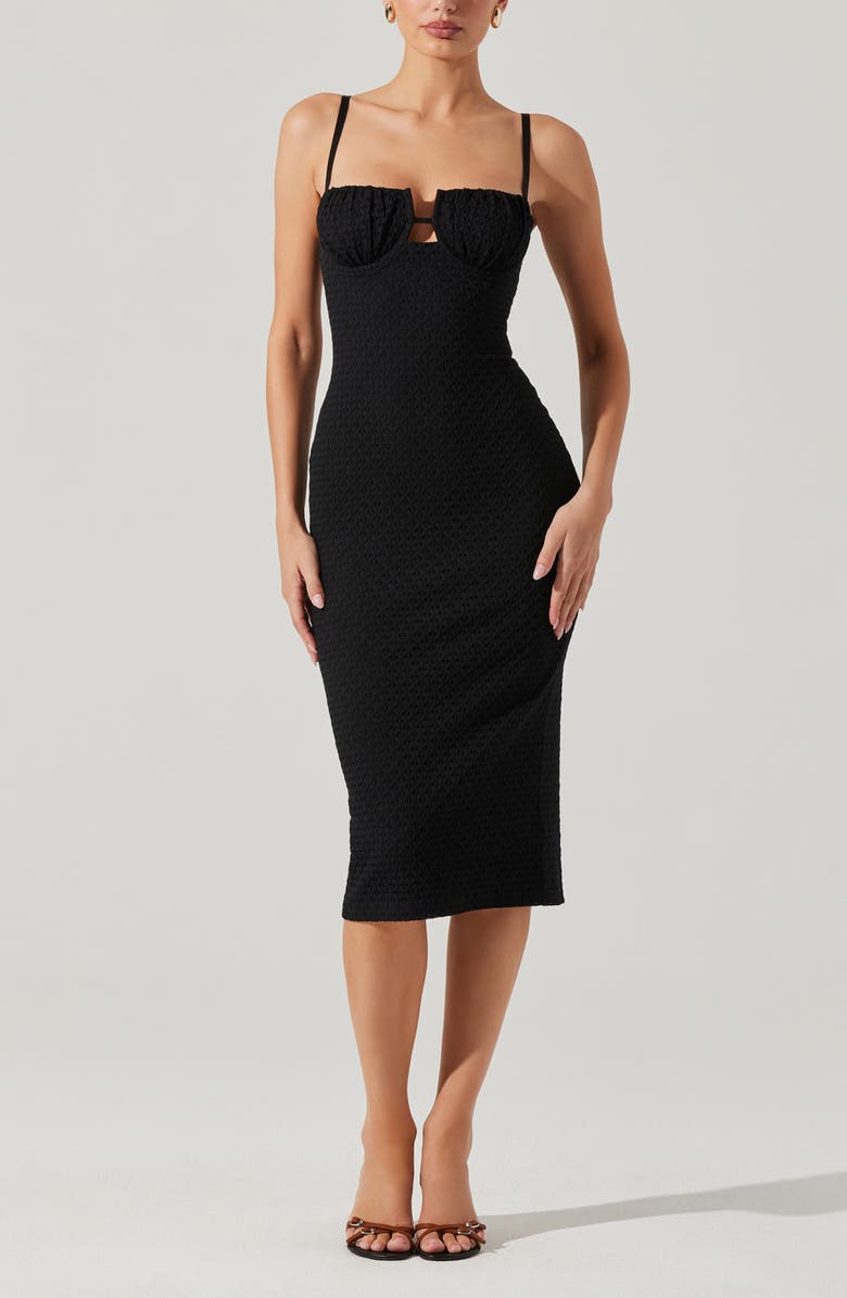 ASTR the Label Jaida Body-Con Dress, Alternate, color, Black