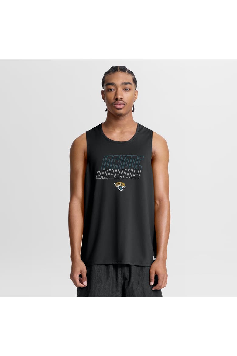 Men's Nike Black Jacksonville Jaguars Kickoff Miler Dri-FIT Tank​ Top, Main, color, Black