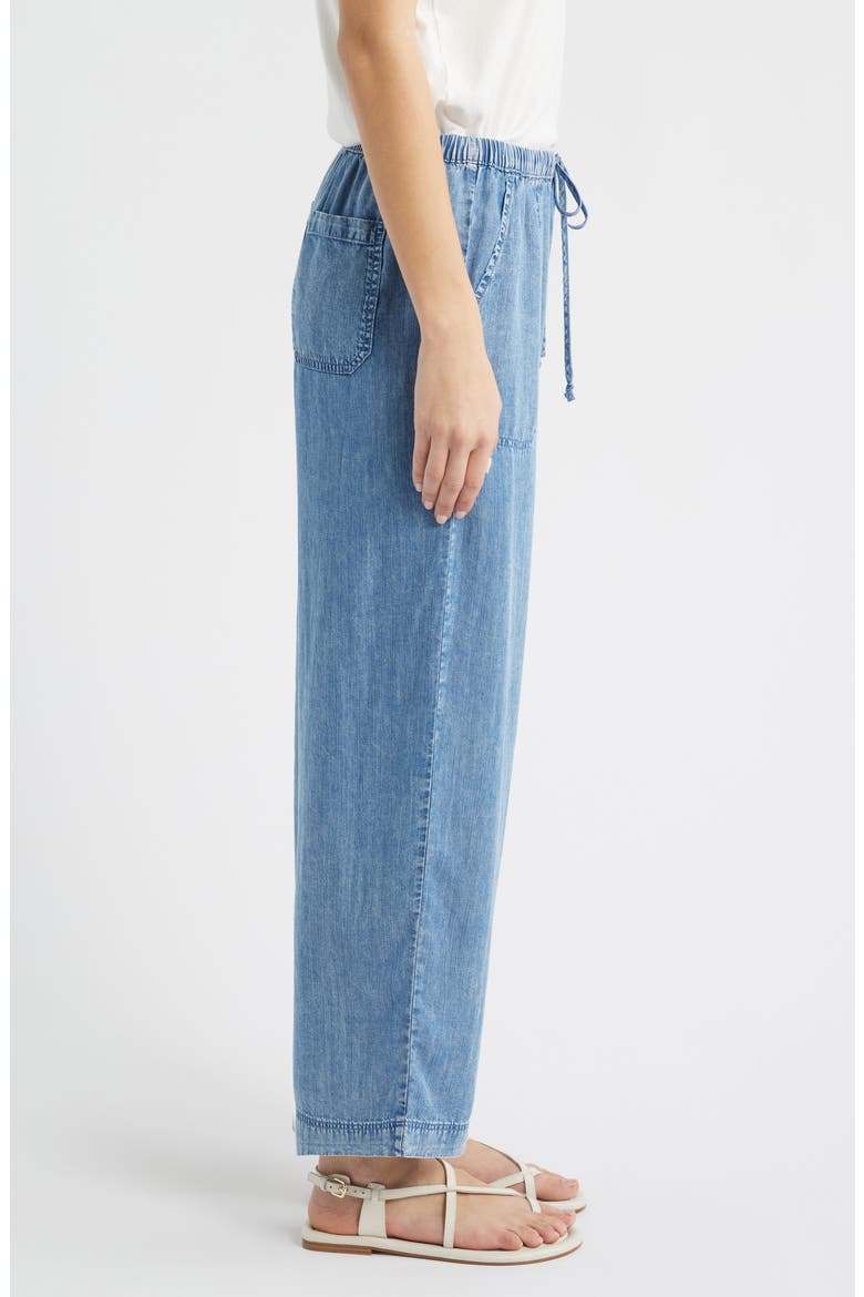 Asthin Chambray Drawstring Pants, Alternate, color, MEDIUM WASH