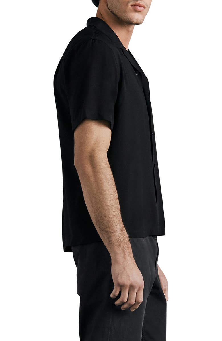 rag & bone Avery Button-Up Shirt, Alternate, color, Blk