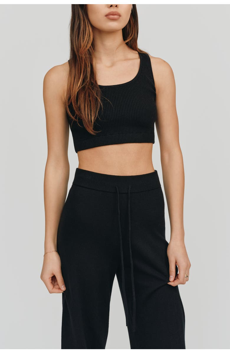 Kathryn McCarron Bardot Cropped Tank, Alternate, color, Black
