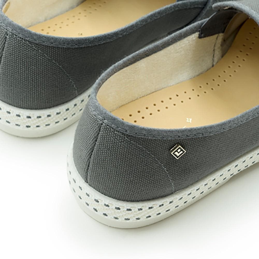 Classic Cotton Canvas Slip-On Loafer with Laces, Alternate, color, Anthracite