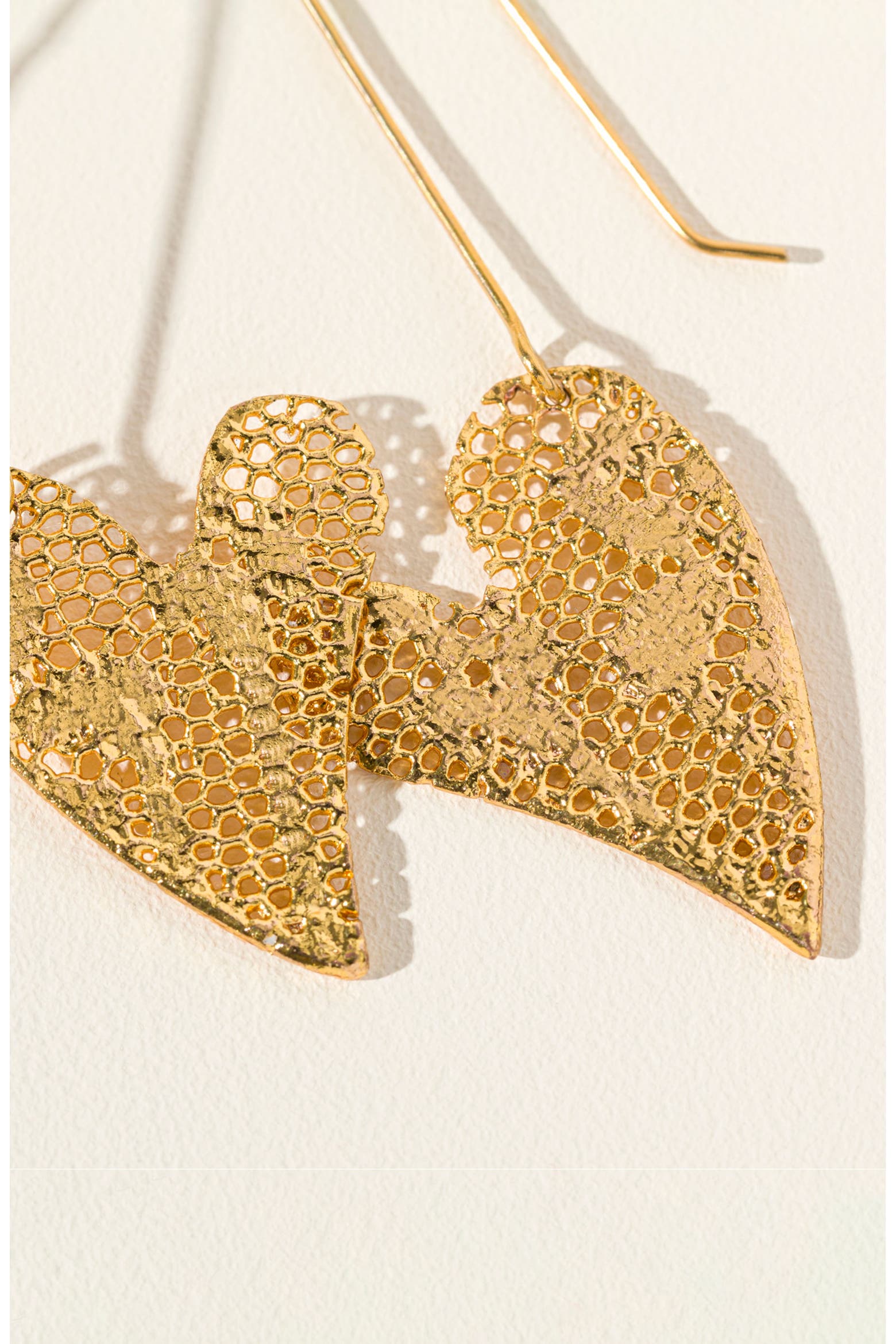Gold Colure Code Uncommon Goods Mini Gold Dipped Lace Heart Earrings | Nordstrom