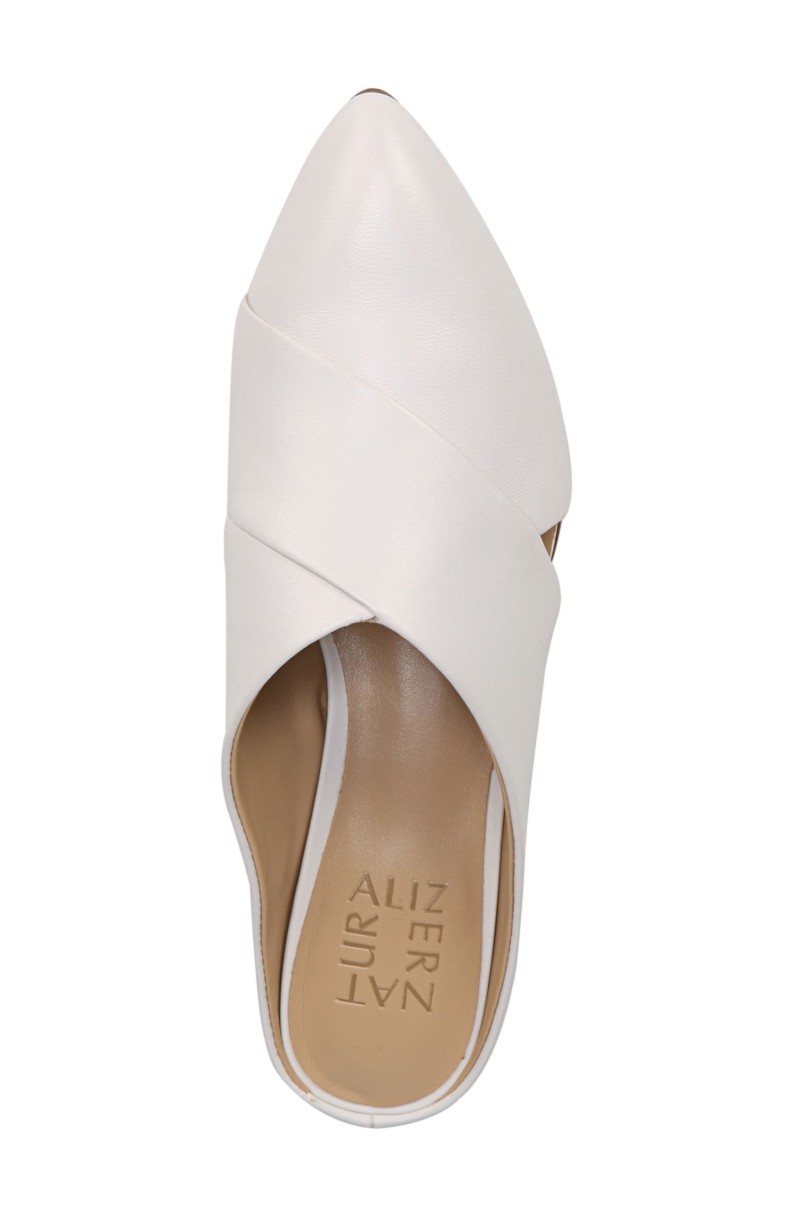 Simonette Mule, Alternate, color, WHITE LEATHER