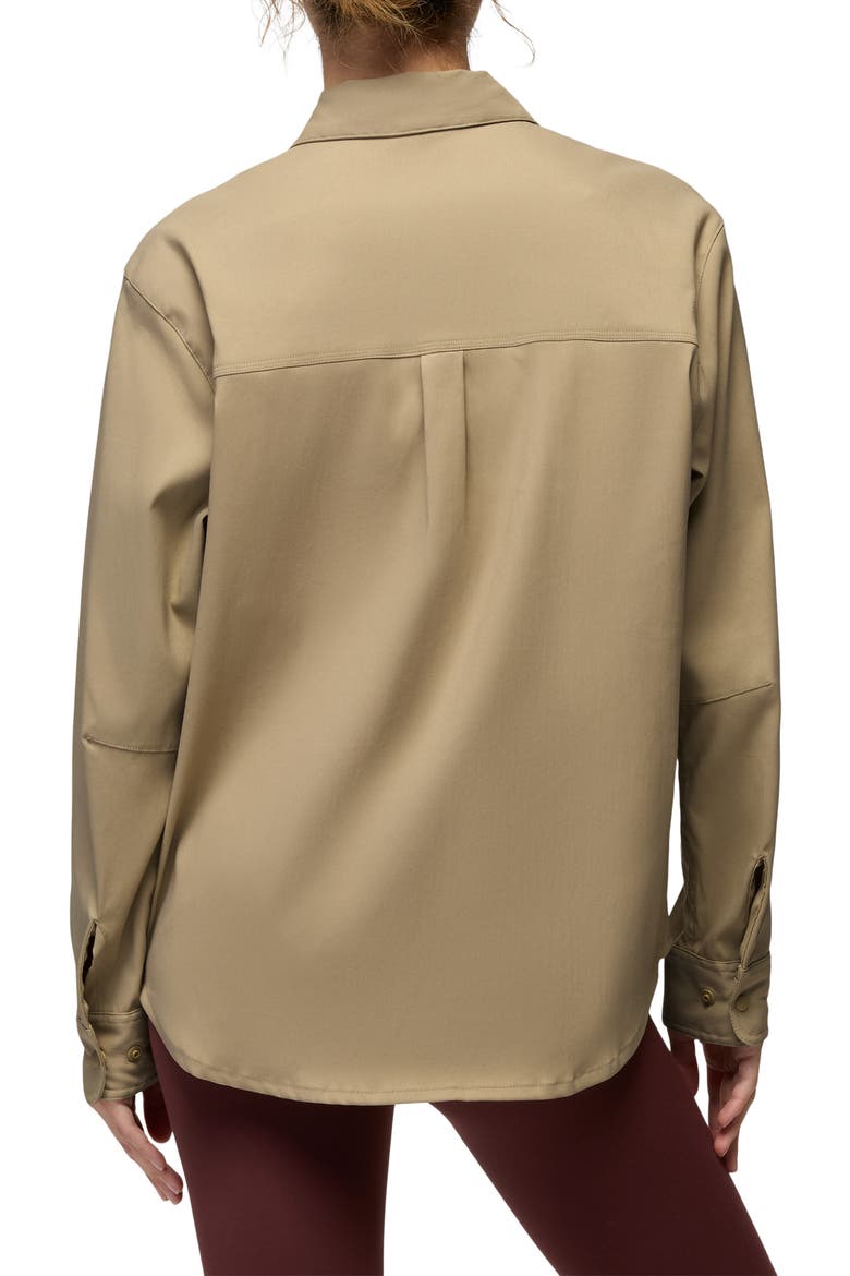 Stretch Zion Long Sleeve Performance Shirt, Alternate, color, SANDBAR