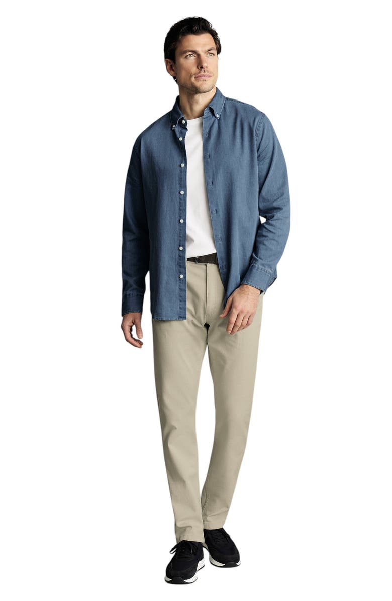 Charles Tyrwhitt 5 Pocket Jeans, Alternate, color, Limestone