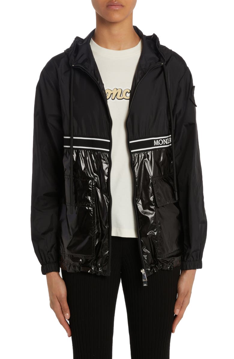 Moncler Komoe Mixed Media Hooded Jacket, Main, color,