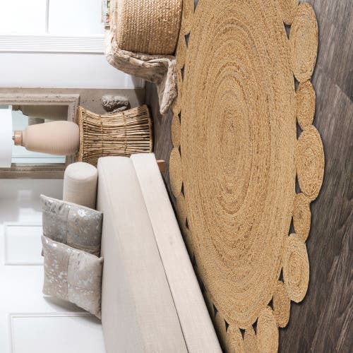 Jonathan Y Eden Round Natural Jute Hippie Circle Natural Round Area Rug In Natural