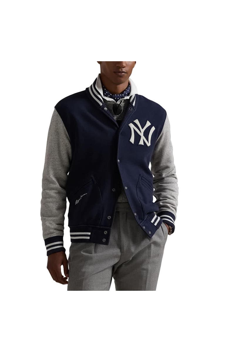 Polo Ralph Lauren Men's Polo Ralph Lauren Navy New York Yankees Full-Snap Varsity Jacket, Alternate, color,