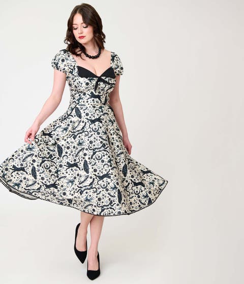 1950s Sweetheart Swing Dress