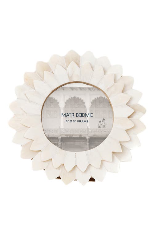 Matr Boomie Amalesh Bloom 3x3 Cream Picture Frame - Carved Bone in White  product