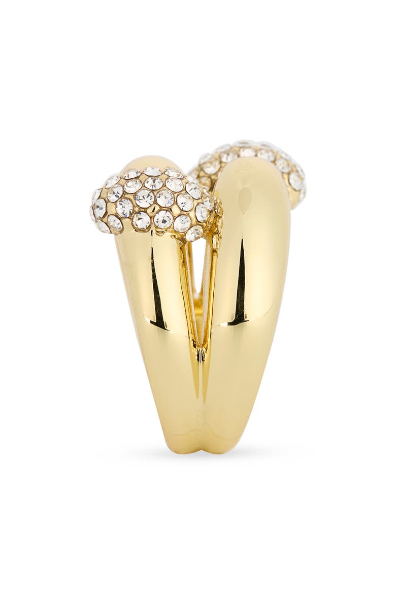 Pavé CZ Rondel Ring, Alternate, color, GOLD