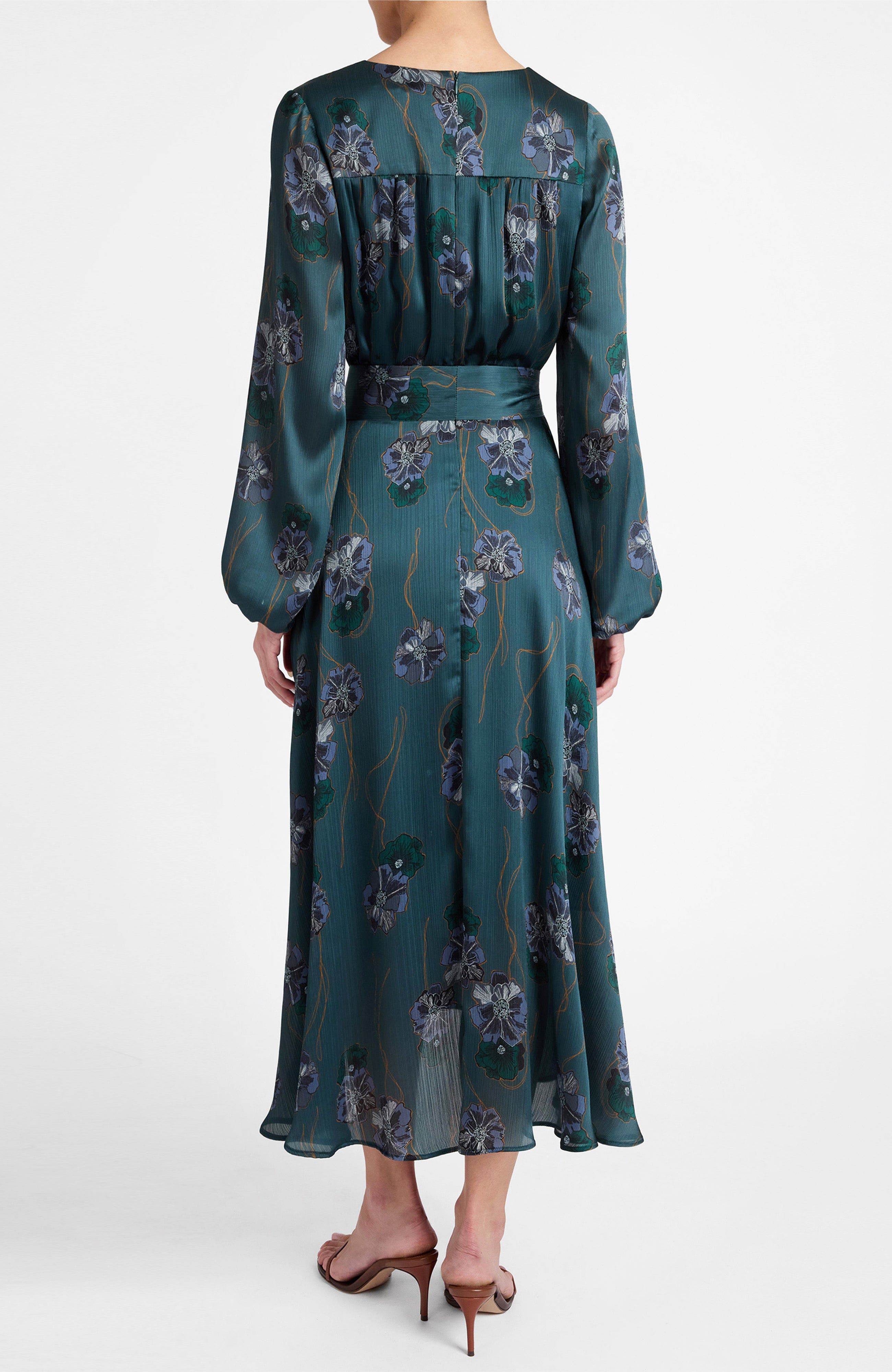 Aubree Long Sleeve Printed Midi Dress - image 2