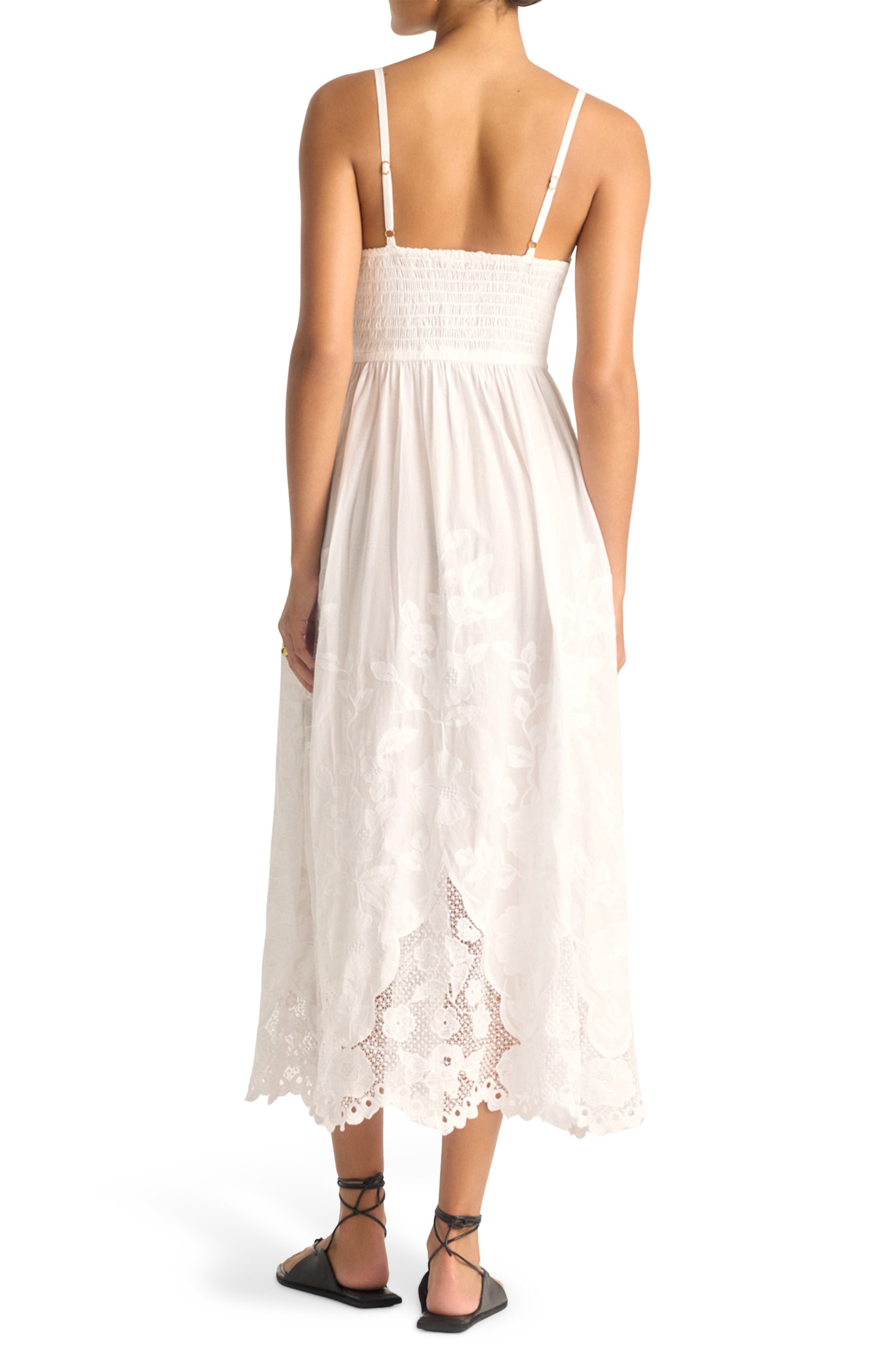 Vitamin A® Flora Embroidered Sleeveless Cover-Up Maxi Dress (Women