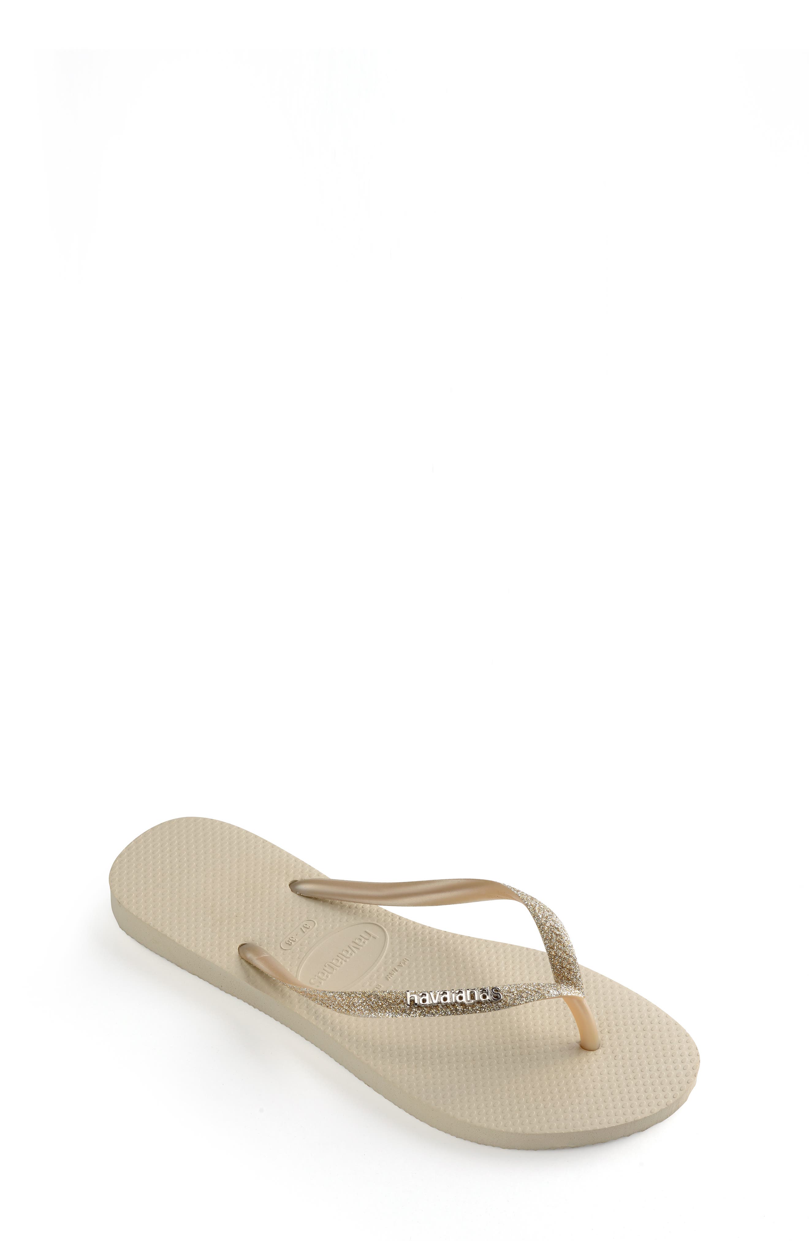 Havaianas Slim Glitter Flip Flop, Alternate, color, 