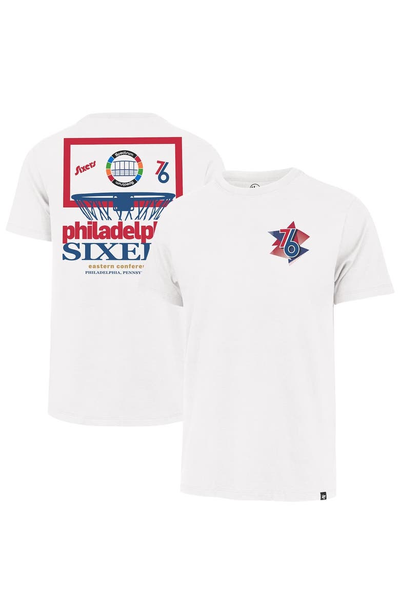 '47 Men's '47  White Philadelphia 76ers City Edition Backboard T-Shirt, Main, color, White