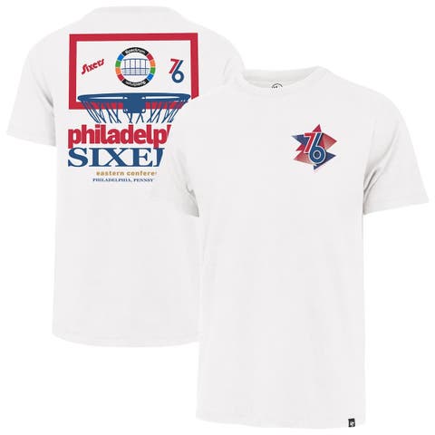 Men's '47  White Philadelphia 76ers City Edition Backboard T-Shirt