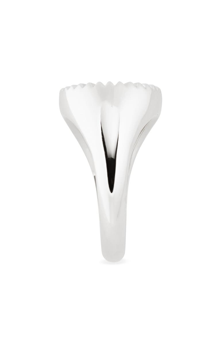 MIRANDA FRYE Ember Cubic Zirconia Sunburst Signet Ring, Alternate, color, Silver