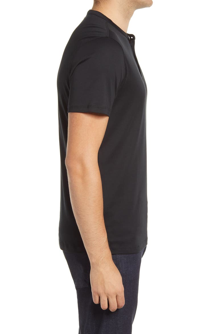 Georgia Solid Henley Shirt, Alternate, color, BLACK