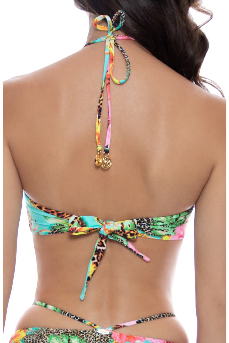 Chain Drawstring Bandeau Top, Alternate, color, Floral