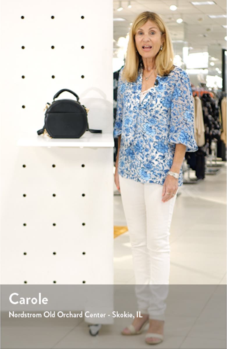 Glyso Round Faux Leather Crossbody Bag, sales video thumbnail