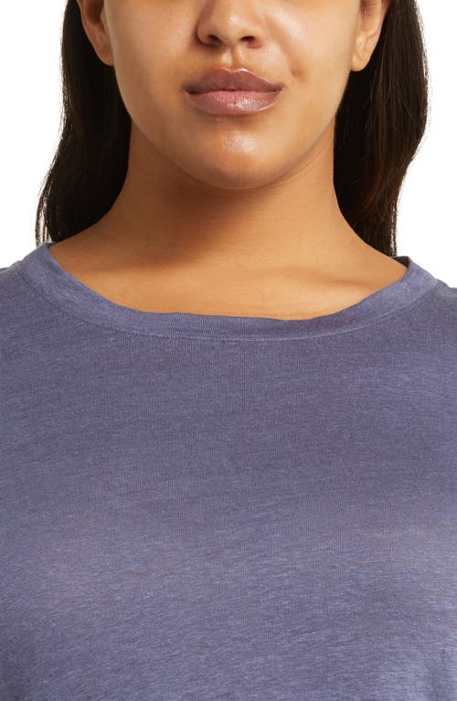 Eileen Fisher Long-sleeve Organic Linen Jersey Tee