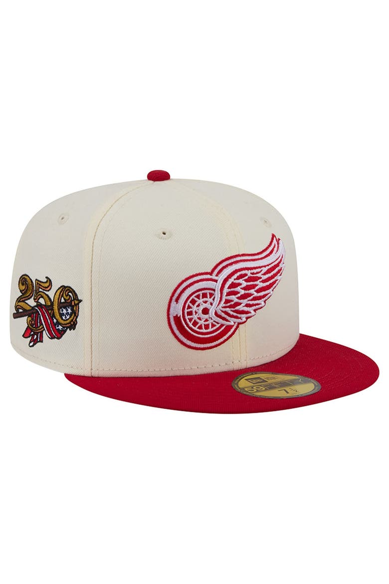 Men's New Era  Cream Detroit Red Wings America's 250th Two-Tone 59FIFTY Fitted Hat, Main, color, Cream