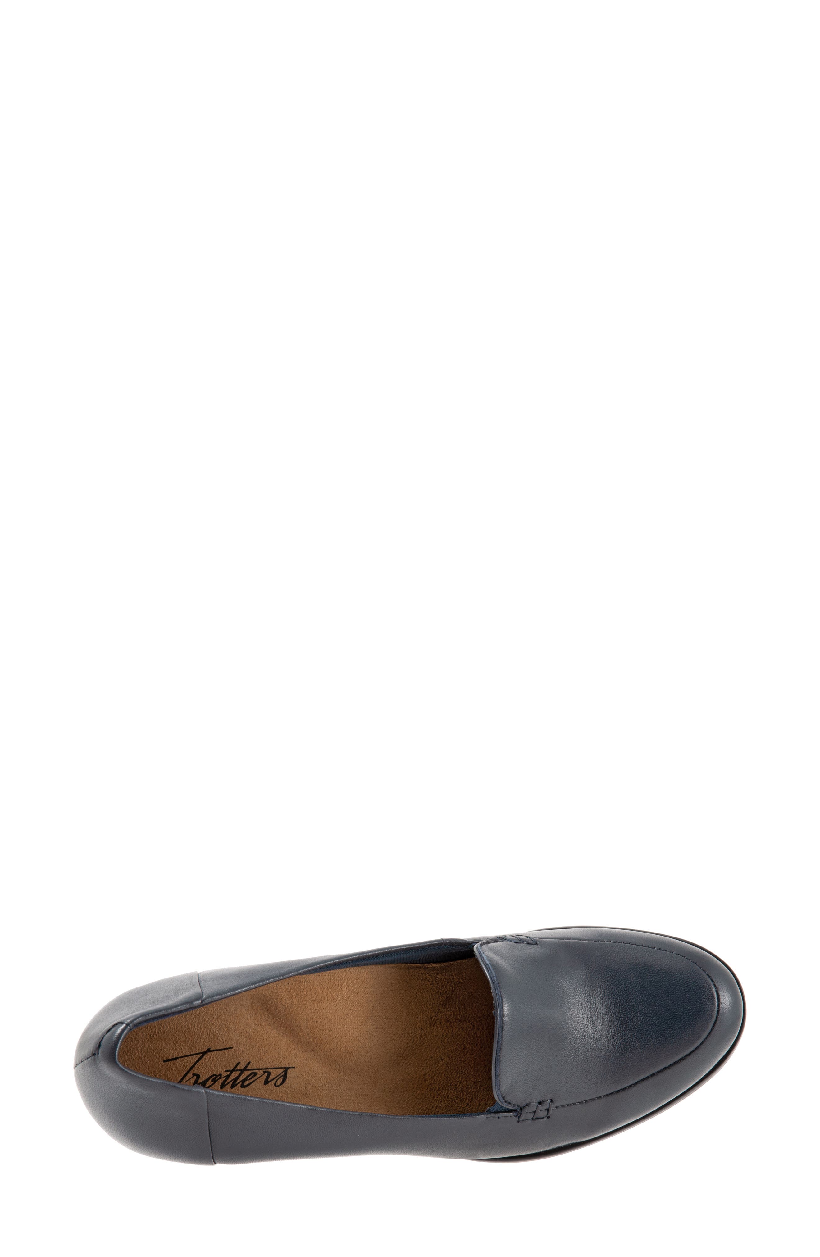 Quincy Loafer Pump, Alternate, color, NAVY LEATHER